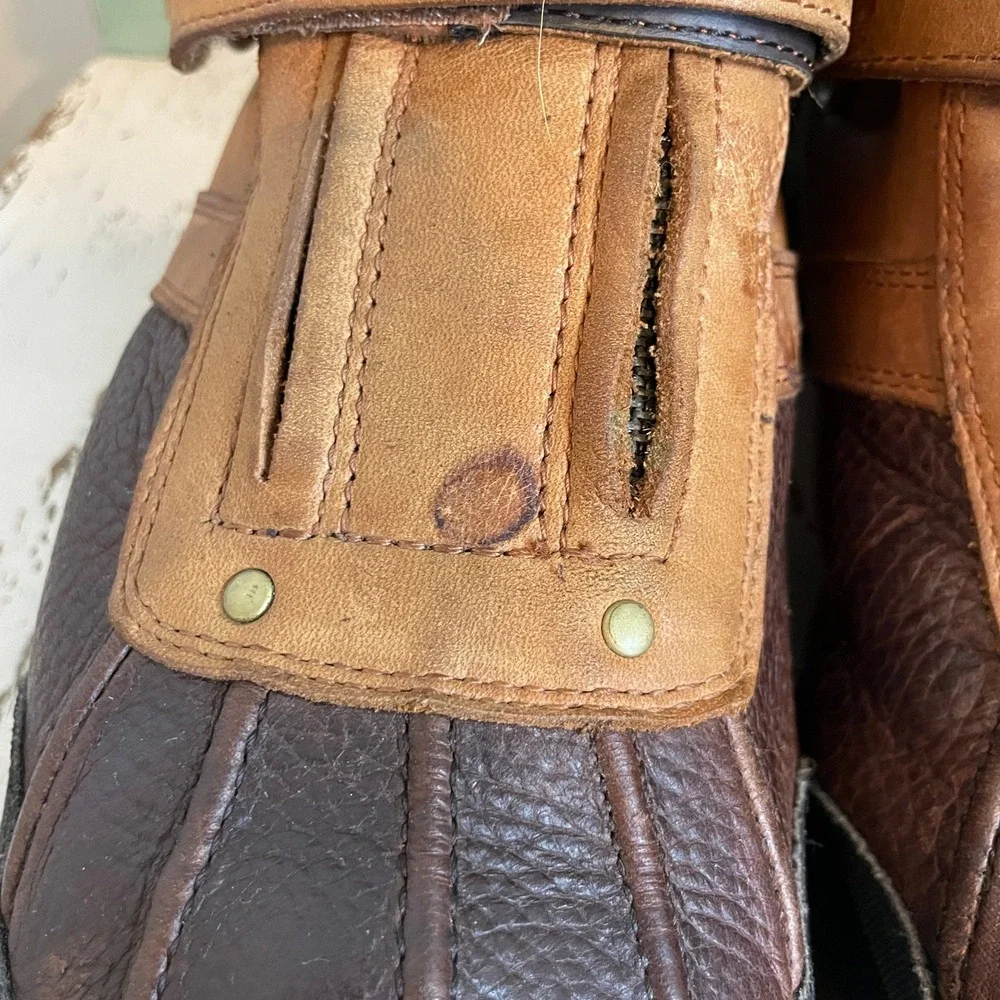 Polo Ralph Lauren Conquest HI III Mens Brown Leather Duck Boots Size 13D READ